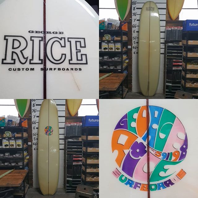 For sale  8'7 George Rice  surfboard excellent  condition for its age clean board. $2500 contact info@thesurfboardstudio.com.au