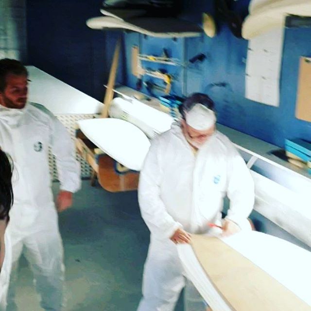 Private Course at the Studio today, got 4 lads who booked into a course to experience the making of the humble surf craft
