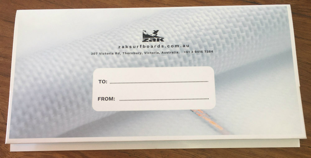 Gift Vouchers Zak Surfboards